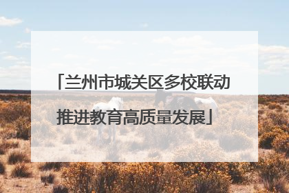 兰州市城关区多校联动推进教育高质量发展