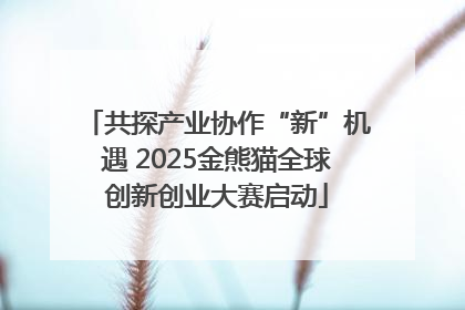 共探产业协作“新”机遇 2025金熊猫全球创新创业大赛启动