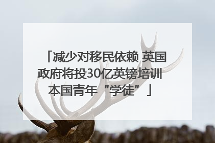 减少对移民依赖 英国政府将投30亿英镑培训本国青年“学徒”