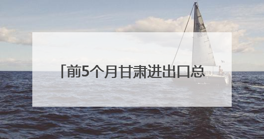 前5个月甘肃进出口总值同比增长43.2%