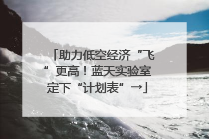 助力低空经济“飞”更高！蓝天实验室定下“计划表”→