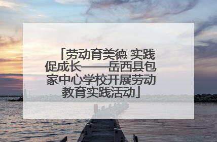 劳动育美德 实践促成长——岳西县包家中心学校开展劳动教育实践活动