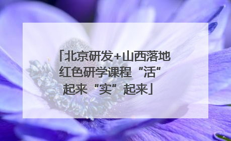 北京研发+山西落地 红色研学课程“活”起来“实”起来