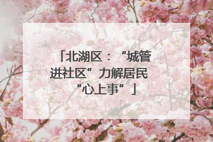 北湖区：“城管进社区”力解居民“心上事”