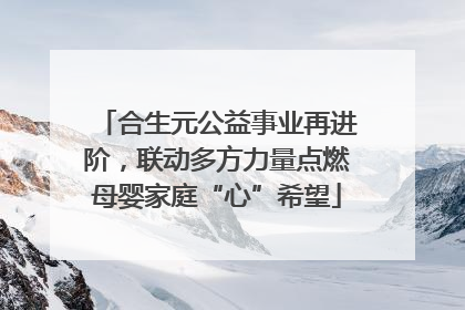 合生元公益事业再进阶，联动多方力量点燃母婴家庭“心”希望