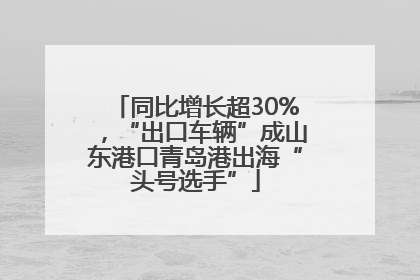 同比增长超30%，“出口车辆”成山东港口青岛港出海“头号选手”
