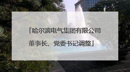 哈尔滨电气集团有限公司董事长、党委书记调整