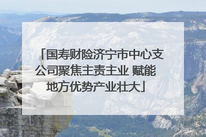 国寿财险济宁市中心支公司聚焦主责主业 赋能地方优势产业壮大