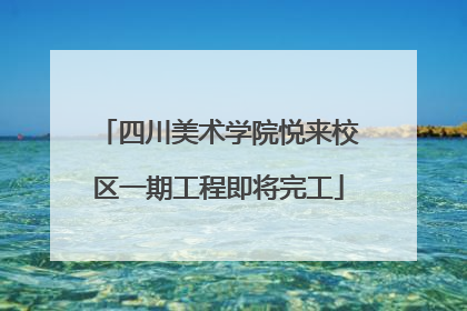 四川美术学院悦来校区一期工程即将完工