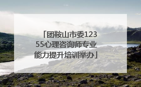 团鞍山市委12355心理咨询师专业能力提升培训举办