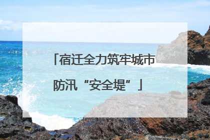 宿迁全力筑牢城市防汛“安全堤”