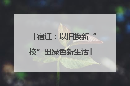 宿迁：以旧换新“换”出绿色新生活