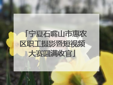 宁夏石嘴山市惠农区职工摄影暨短视频大赛圆满收官