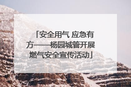 安全用气 应急有方——杨园城管开展燃气安全宣传活动