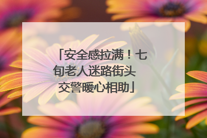 安全感拉满！七旬老人迷路街头 交警暖心相助