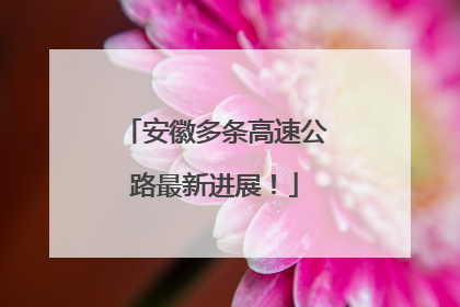 安徽多条高速公路最新进展！