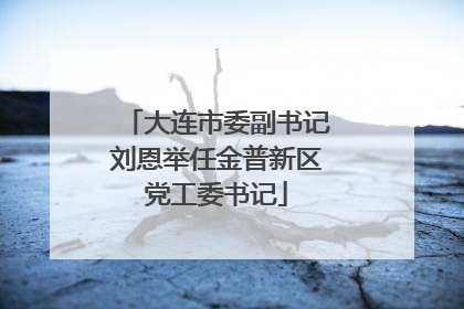 大连市委副书记刘恩举任金普新区党工委书记