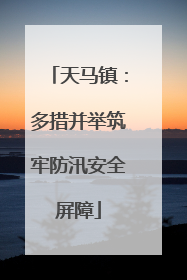 天马镇：多措并举筑牢防汛安全屏障