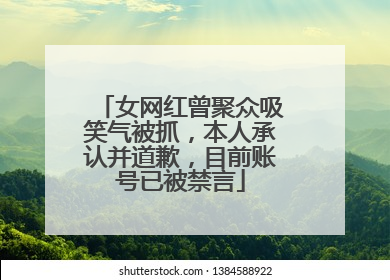 女网红曾聚众吸笑气被抓，本人承认并道歉，目前账号已被禁言