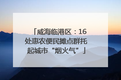 威海临港区：16处惠农便民摊点群托起城市“烟火气”