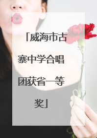 威海市古寨中学合唱团获省一等奖