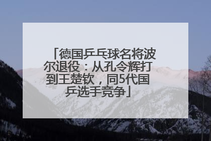 德国乒乓球名将波尔退役：从孔令辉打到王楚钦，同5代国乒选手竞争