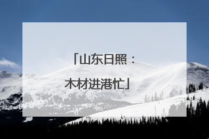 山东日照：木材进港忙
