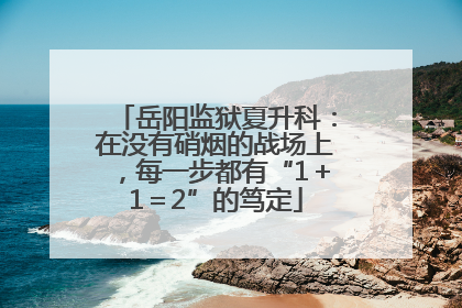 岳阳监狱夏升科：在没有硝烟的战场上，每一步都有“1＋1＝2”的笃定