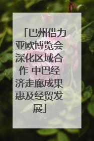 巴州借力亚欧博览会深化区域合作 中巴经济走廊成果惠及经贸发展