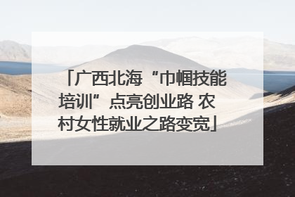 广西北海“巾帼技能培训”点亮创业路 农村女性就业之路变宽