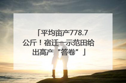 平均亩产778.7公斤！宿迁一示范田给出高产“答卷”