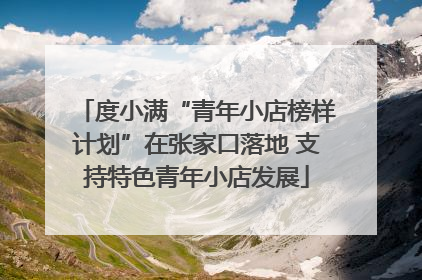 度小满“青年小店榜样计划”在张家口落地 支持特色青年小店发展