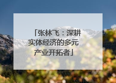 张林飞：深耕实体经济的多元产业开拓者