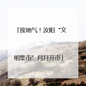 接地气！汝阳“文明集市”月月开市