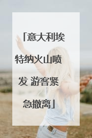 意大利埃特纳火山喷发 游客紧急撤离