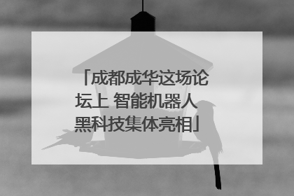 成都成华这场论坛上 智能机器人黑科技集体亮相