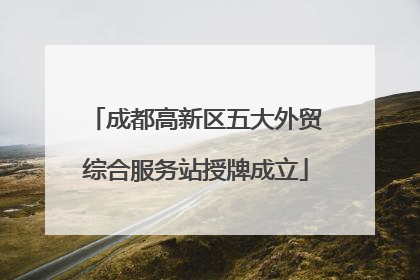 成都高新区五大外贸综合服务站授牌成立