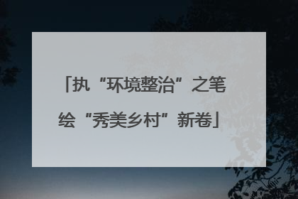执“环境整治”之笔 绘“秀美乡村”新卷