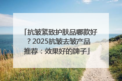 抗皱紧致护肤品哪款好？2025抗皱去皱产品推荐：效果好的牌子
