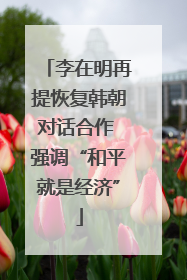 李在明再提恢复韩朝对话合作 强调“和平就是经济”
