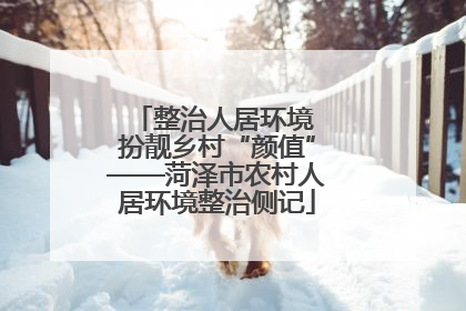 整治人居环境 扮靓乡村“颜值”——菏泽市农村人居环境整治侧记