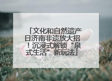 文化和自然遗产日济南非遗放大招！沉浸式解锁“泉式生活”新玩法