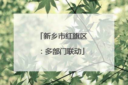新乡市红旗区：多部门联动