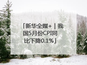 新华全媒+｜我国5月份CPI同比下降0.1%