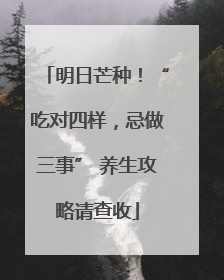 明日芒种！“吃对四样，忌做三事” 养生攻略请查收