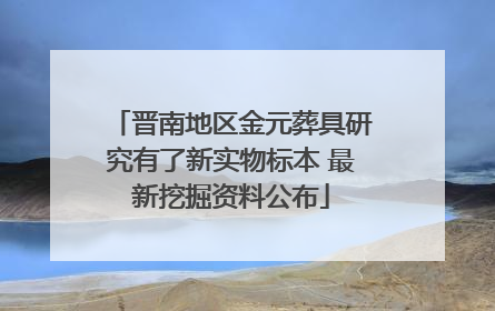 晋南地区金元葬具研究有了新实物标本 最新挖掘资料公布