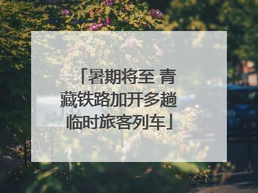 暑期将至 青藏铁路加开多趟临时旅客列车