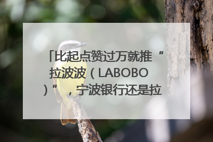 比起点赞过万就推“拉波波（LABOBO）”，宁波银行还是拉业绩吧｜财经辣评