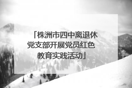株洲市四中离退休党支部开展党员红色教育实践活动