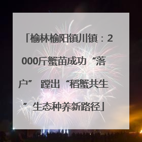 榆林榆阳镇川镇：2000斤蟹苗成功“落户” 蹚出“稻蟹共生”生态种养新路径